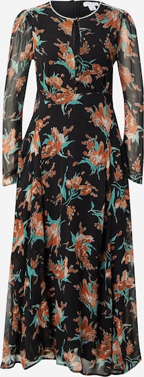 Warehouse Vestido em turquesa / ocre / preto / branco, Vista do artigo