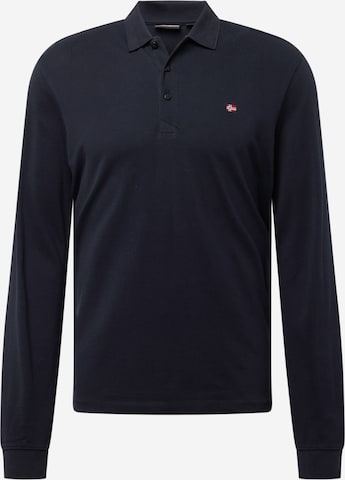 Tricou 'EALIS' de la NAPAPIJRI pe negru: față