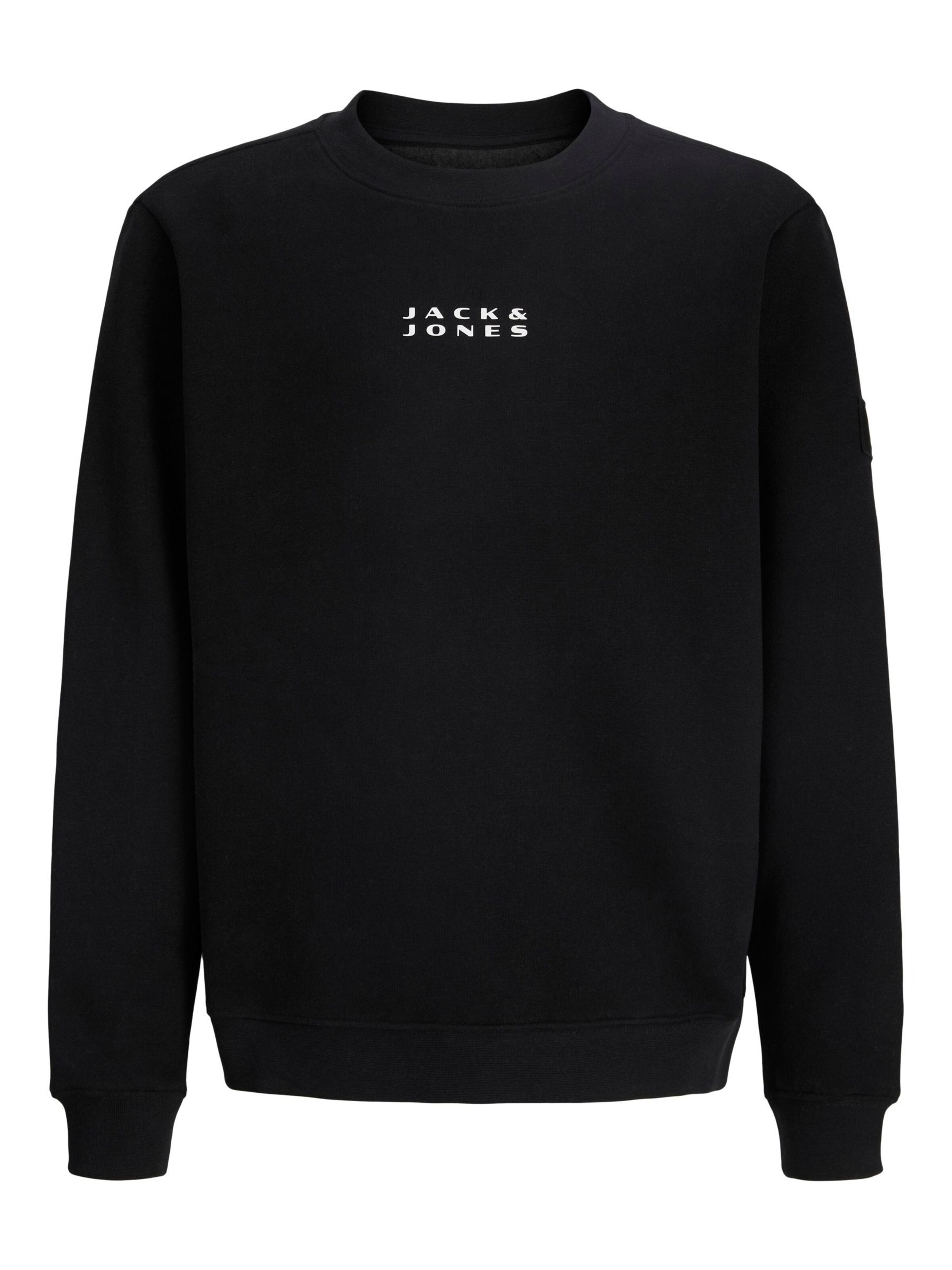 Sweat Jack & Jones Junior en noir : devant