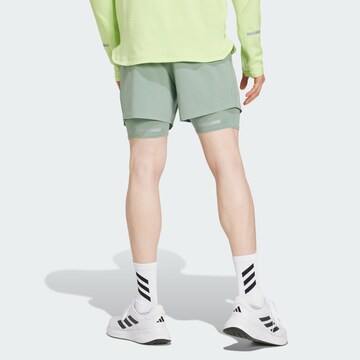 ADIDAS PERFORMANCE Regular Sports trousers 'Ultimate Running Reflective 2-in-1' in Green