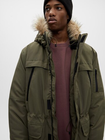 Manteau d’hiver Pull&Bear en vert