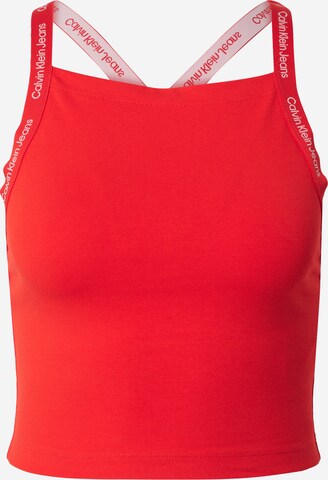 Calvin Klein Jeans Regular Top ' ' in Rood: voorkant