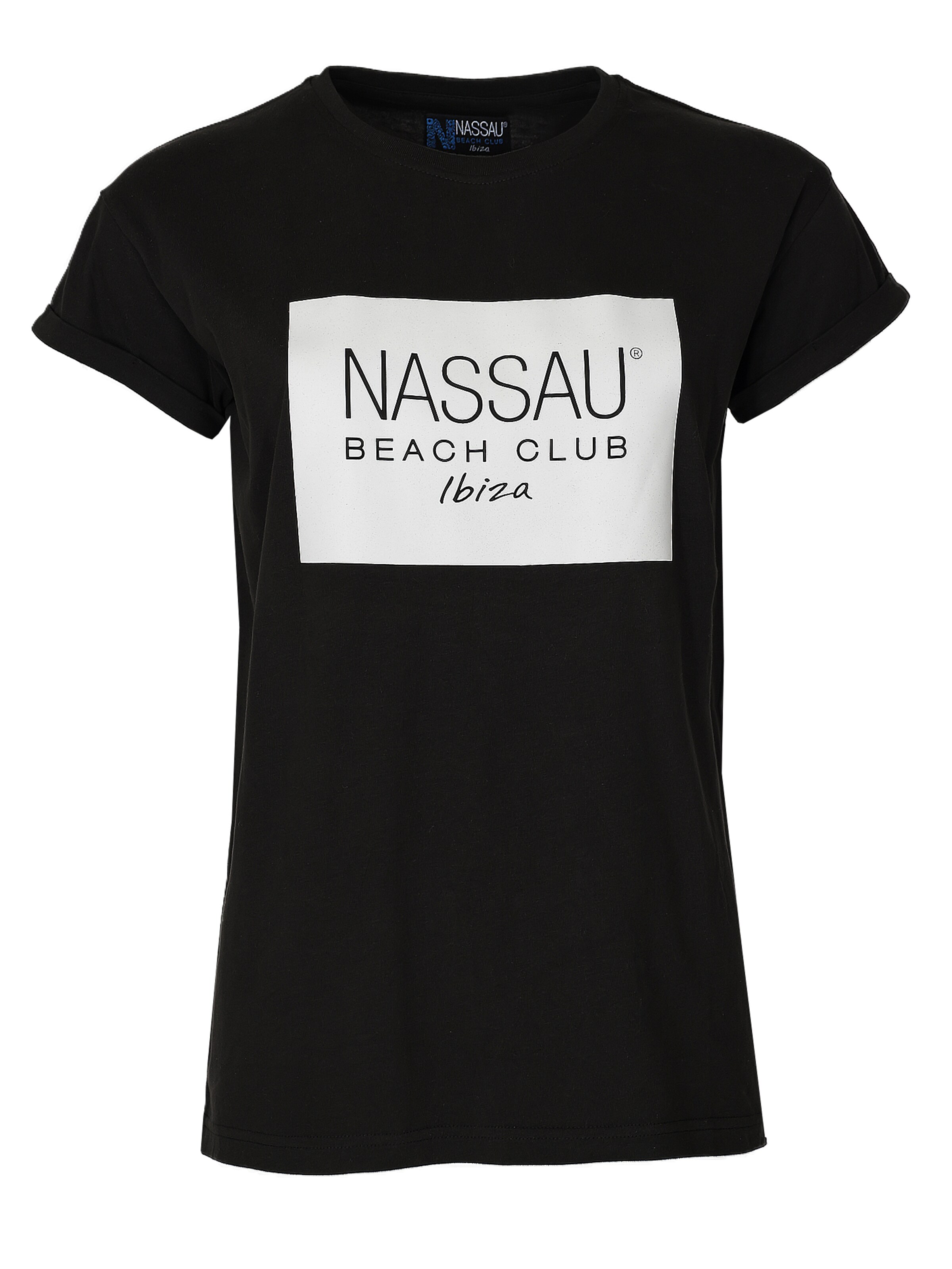 NASSAU Beach Club T-Shirt in Schwarz: Vorderseite