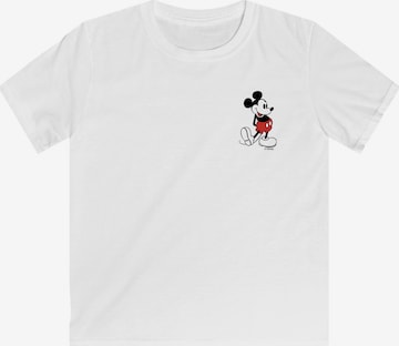 F4NT4STIC Shirt 'Mickey Mouse Kickin' in White: front