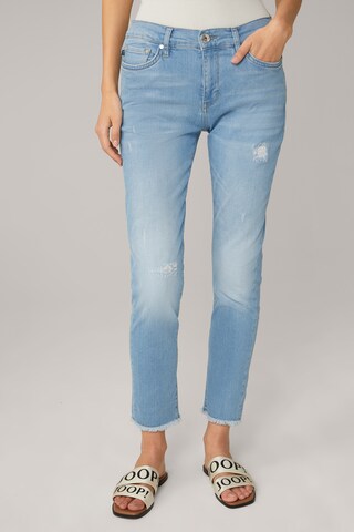 JOOP! Slimfit Jeans in Blauw: voorkant