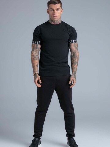 SikSilk Koszulka 'Tech' w kolorze czarny