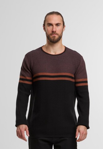 Pull-over 'Jaluf' INDICODE JEANS en noir : devant