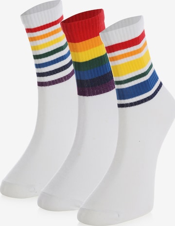Crea Socks Sukat 'Hochschule' värissä valkoinen: etupuoli