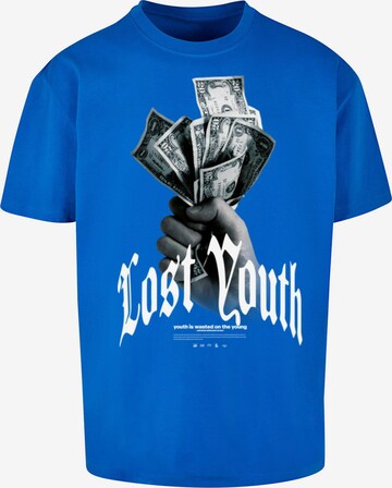 T-Shirt Lost Youth en bleu : devant