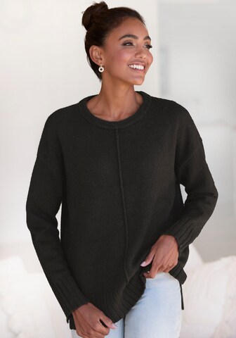 LASCANA Pullover in Schwarz