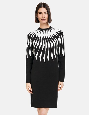 GERRY WEBER Knitted dress in Black: front