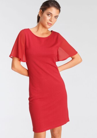 LAURA SCOTT Knitted dress in Red: front