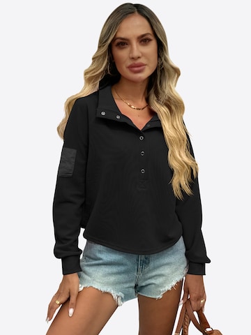 Imily BelaSweater majica - crna boja: prednji dio