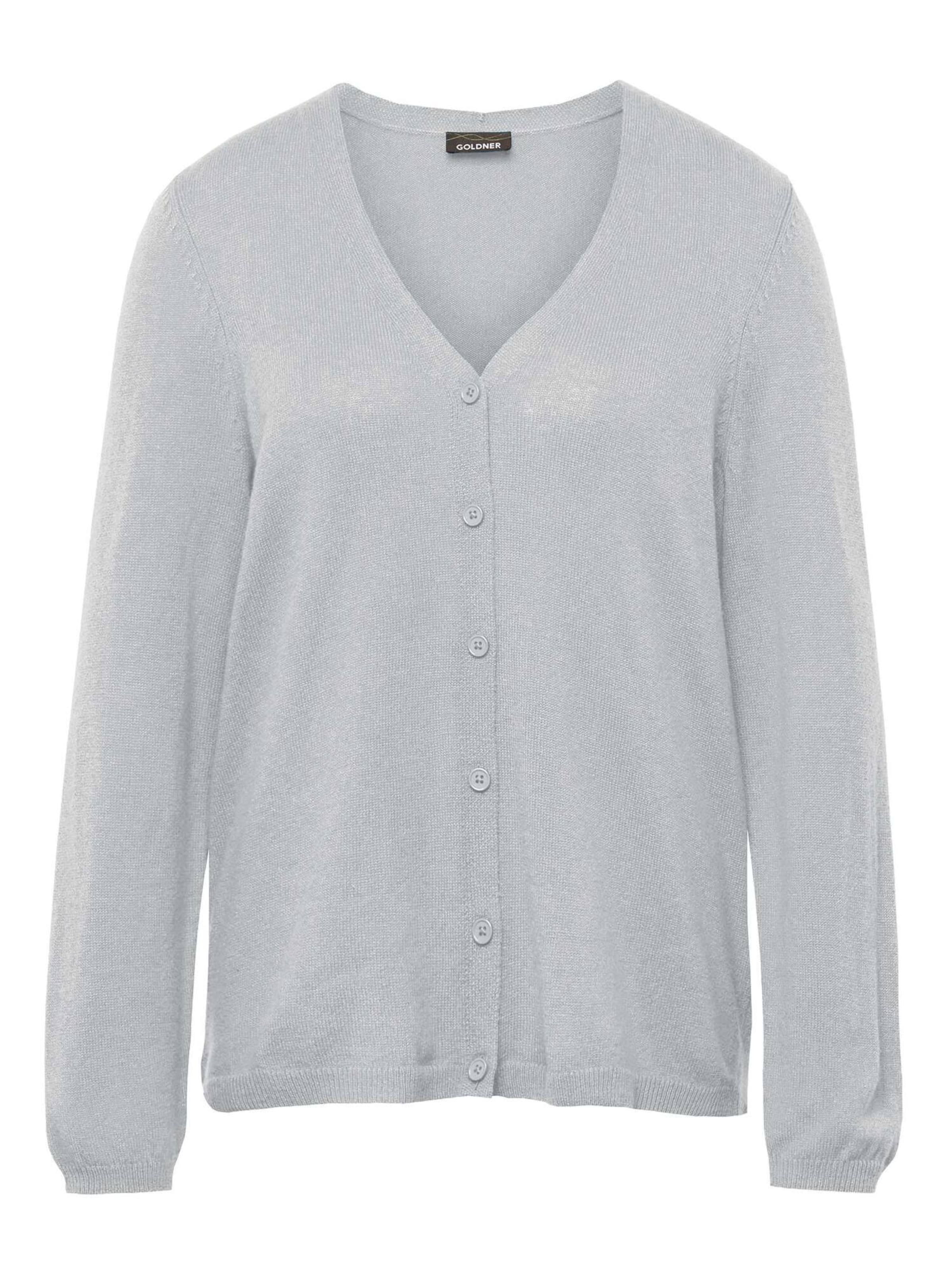 Goldner Strickjacke in Silber: Vorderseite