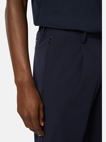 Boggi Milano Regular Pleat-Front Pants in Blue