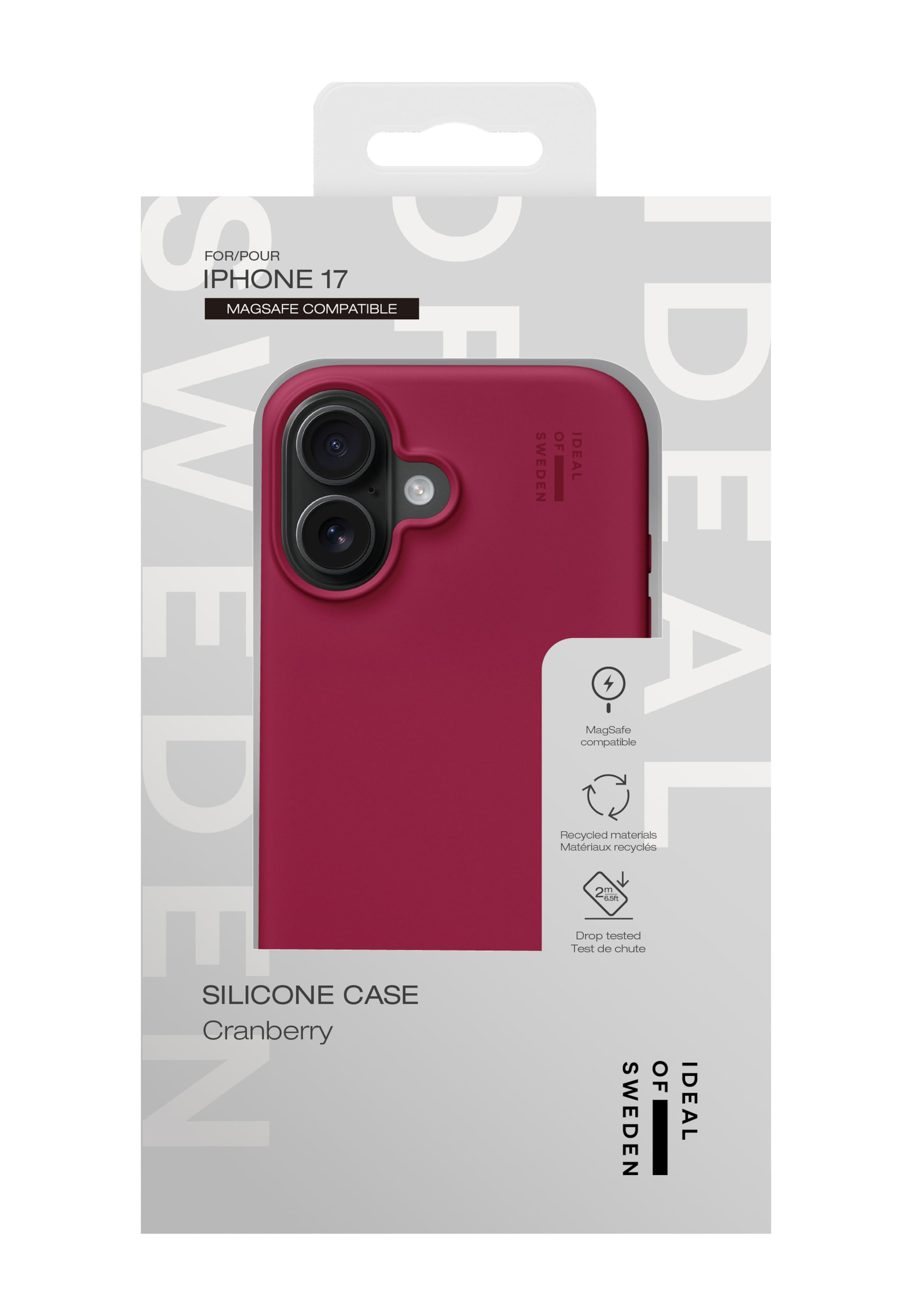 Protection pour smartphone 'iPhone 17' iDeal of Sweden en rouge