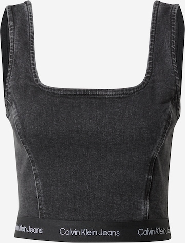 Calvin Klein Jeans - Top en negro: frente