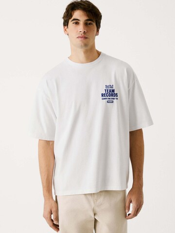 T-Shirt 'Team Records' Red Bull Racing x Pepe Jeans en blanc : devant