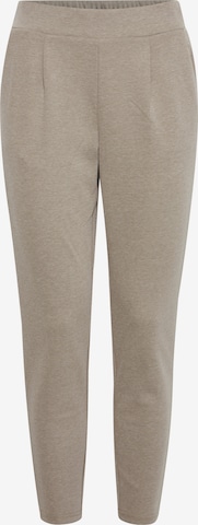 ICHI Regular Pants 'IHKATE PIQUE PA' in Beige: front
