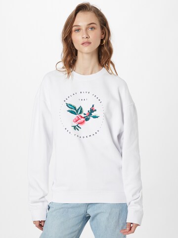 REPLAY - Sweatshirt em branco: frente