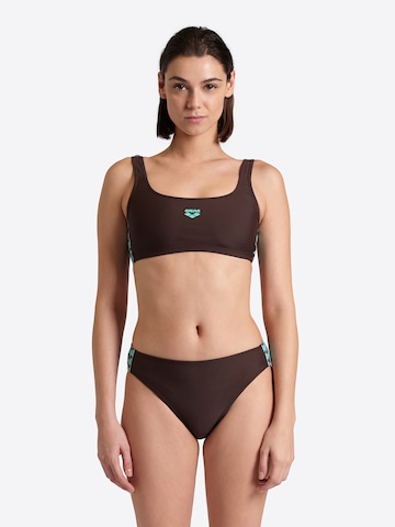 ARENA - Bustier Bikini deportivo 'ICONS' en marrón: frente