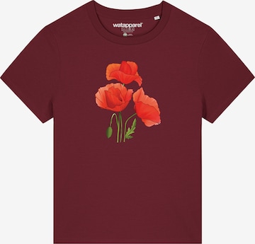 T-shirt 'Poppy Flowers' Watapparel en rouge : devant