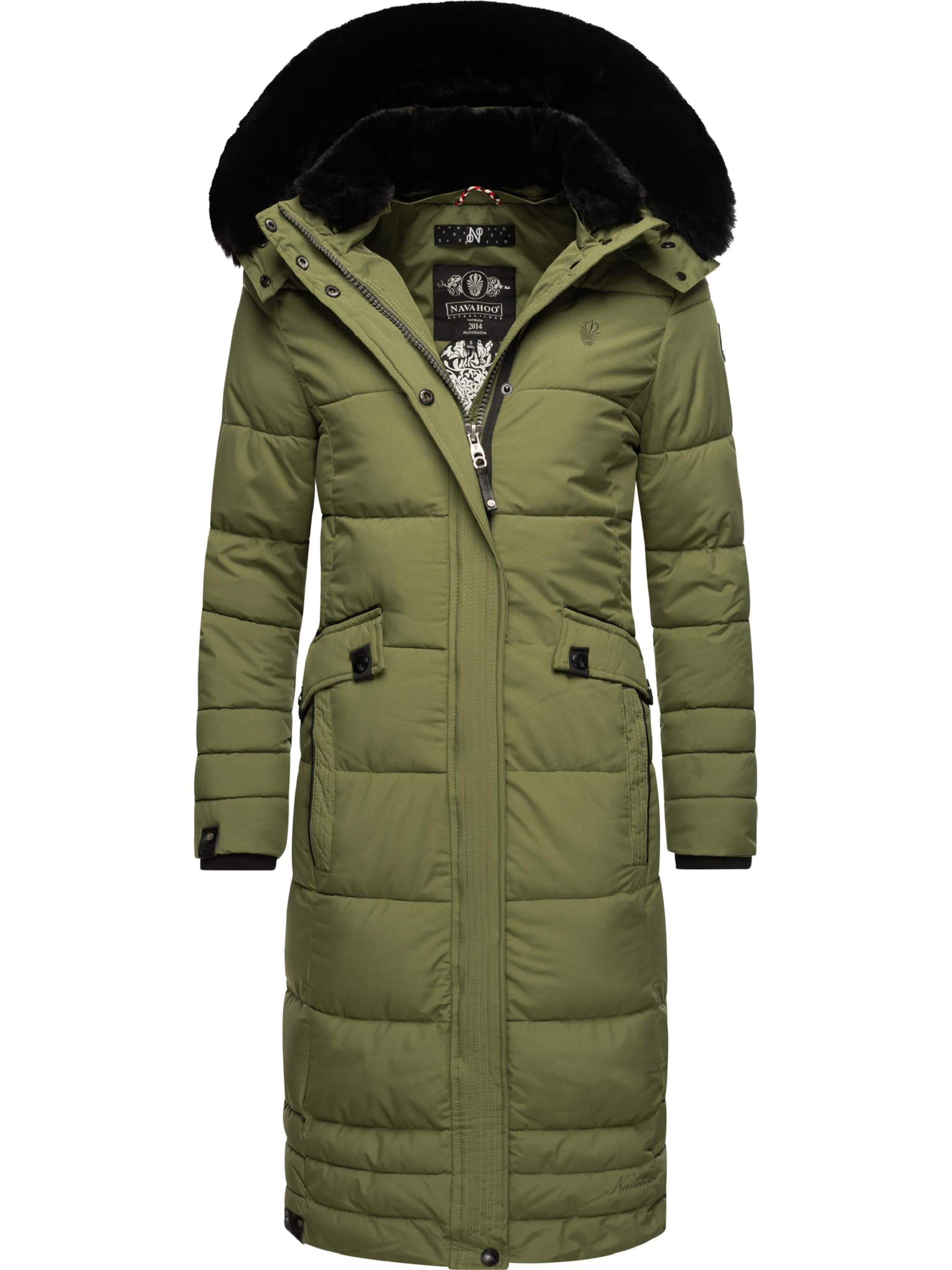 NAVAHOO Winter coat 'Fahmiyaa' in Green: front