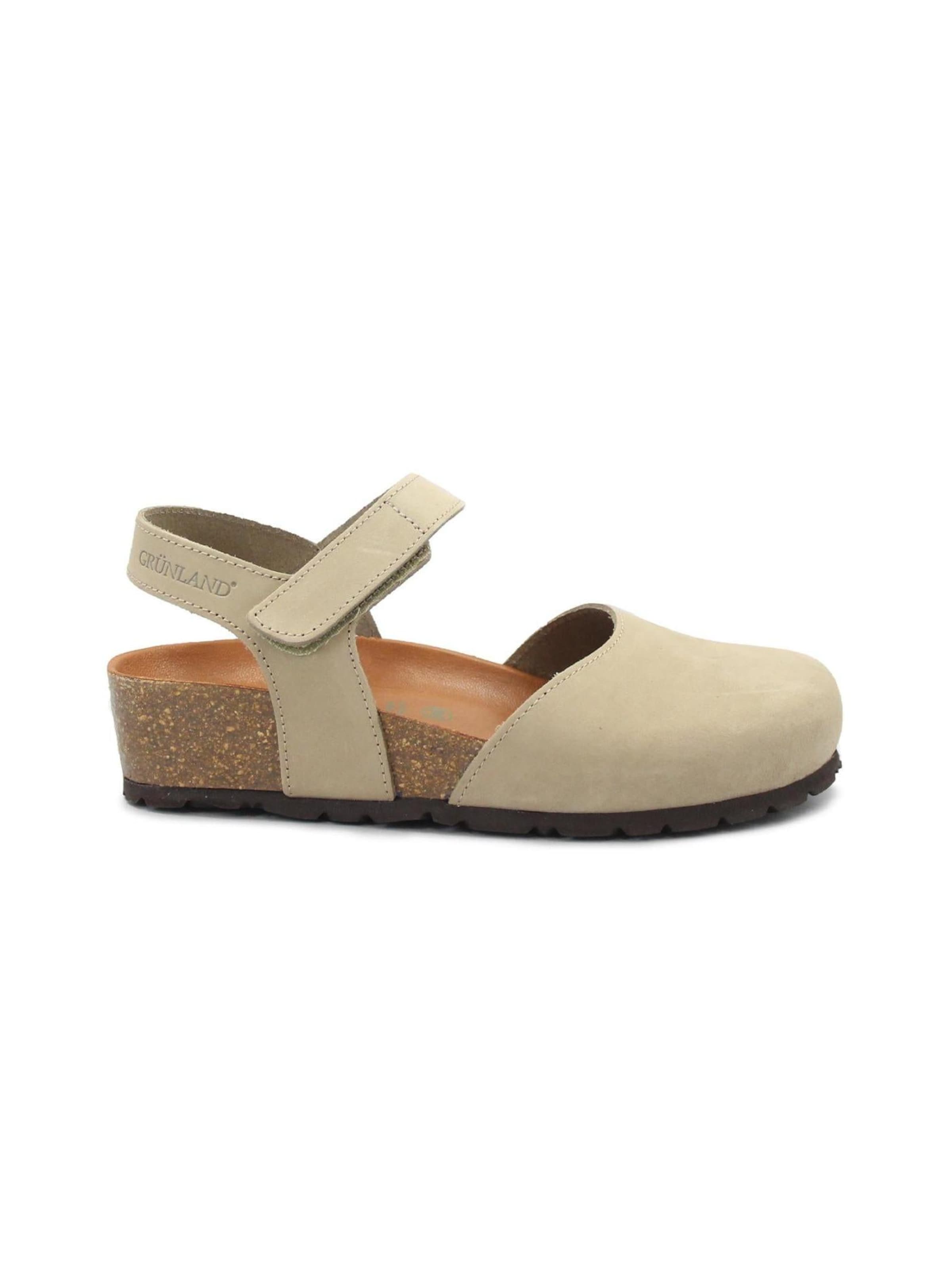 Grunland Sandalen met riem in Beige: voorkant