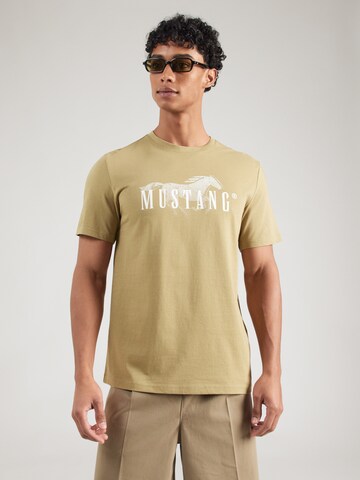 MUSTANG Majica 'Austin' | zelena barva: sprednja stran