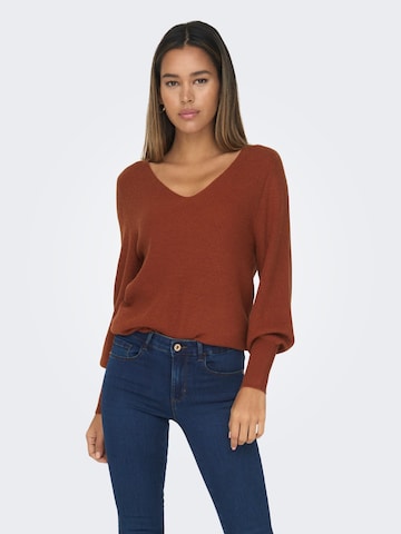 Pull-over ONLY en marron : devant