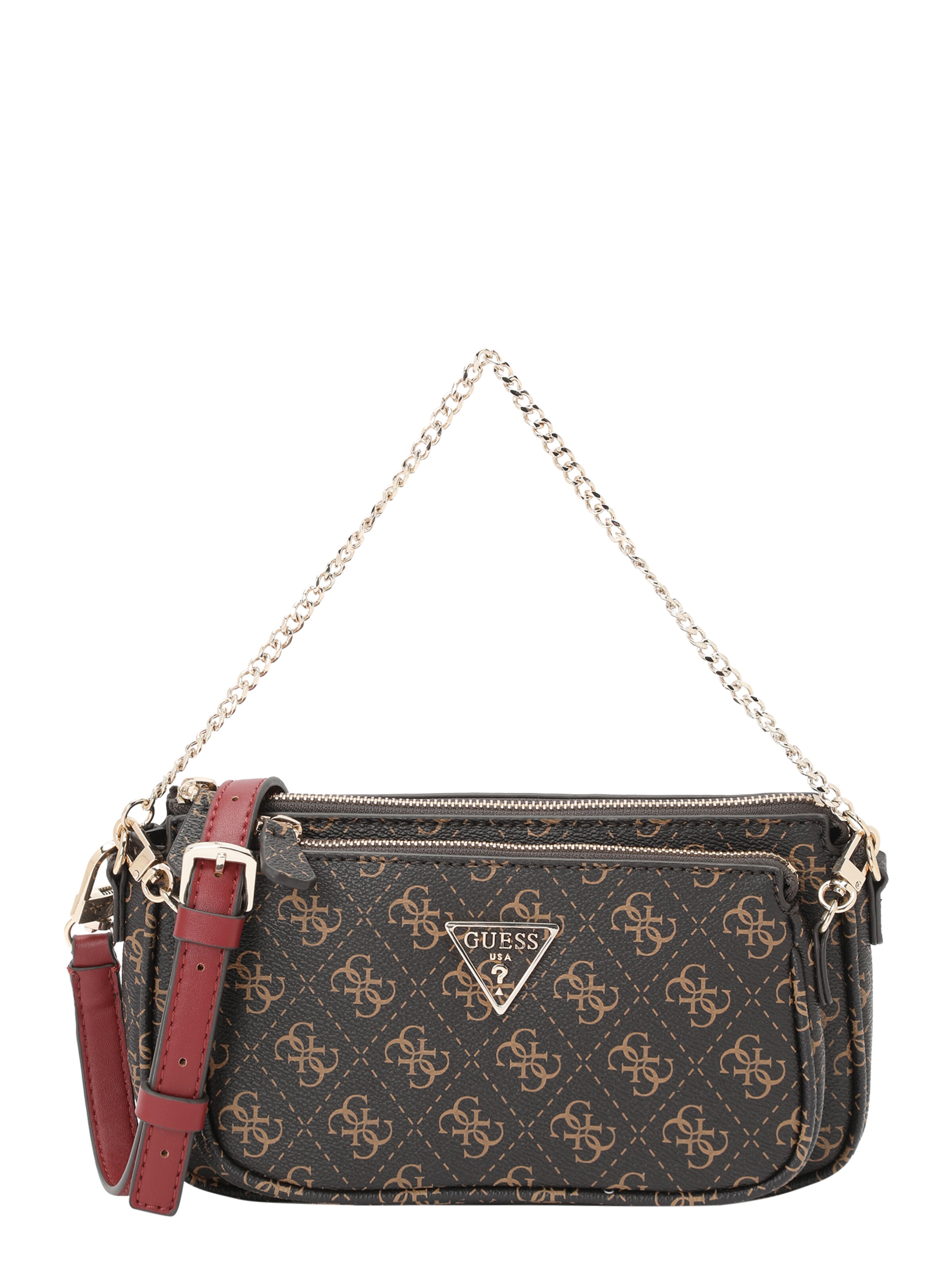 GUESS Skuldertaske 'Noelle' i brun: forside