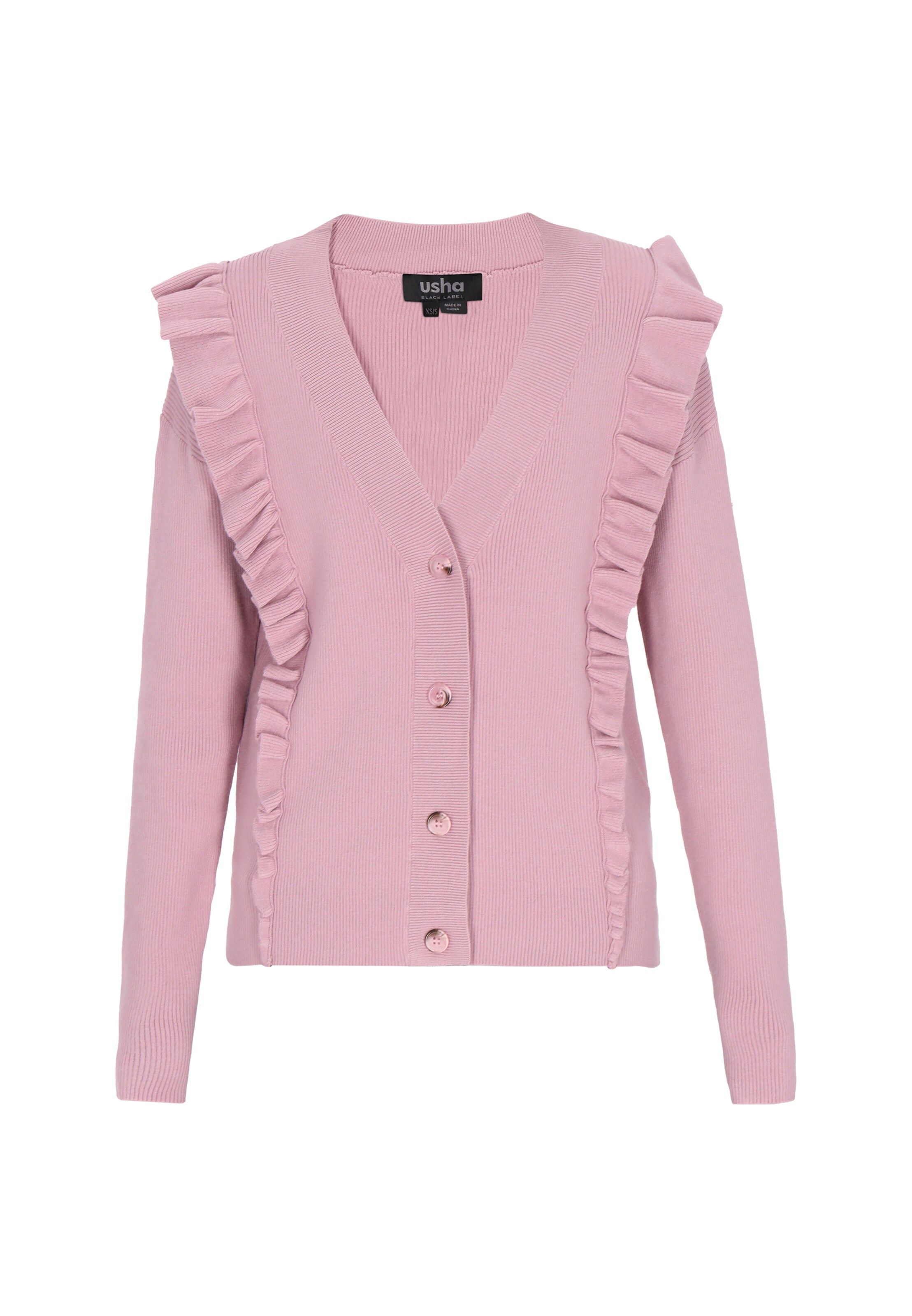 usha BLACK LABEL - Casaco de malha em rosa: frente