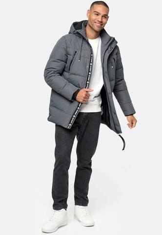 INDICODE JEANS Winter Jacket 'Wess' in Grey