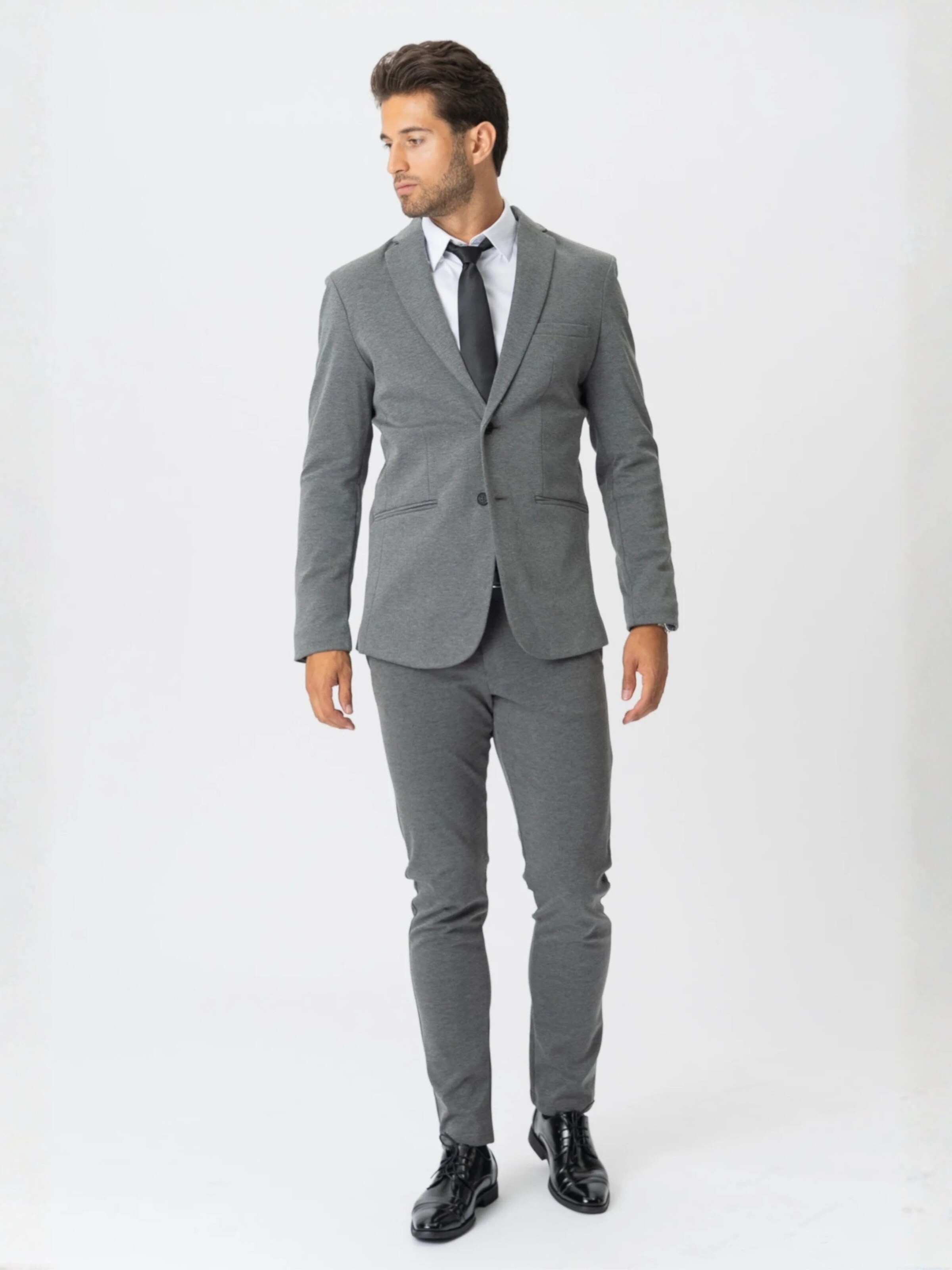 Regular fit Giacca business da completo ' The Original ' di TEESHOPPEN in grigio: frontale