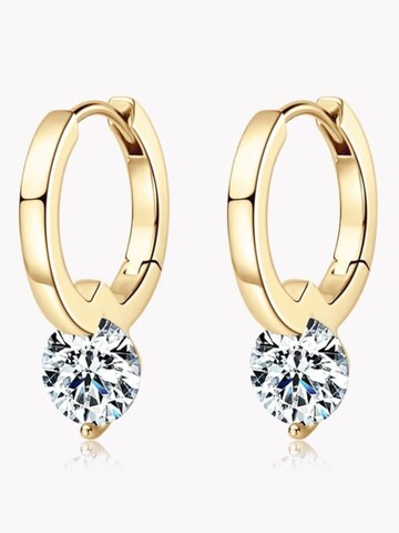 ROUGEMONT Jewellery Earrings 'Funkelnde Moissanit Creolen Ohrringe mit Echtheitszertifikat' in Gold: front