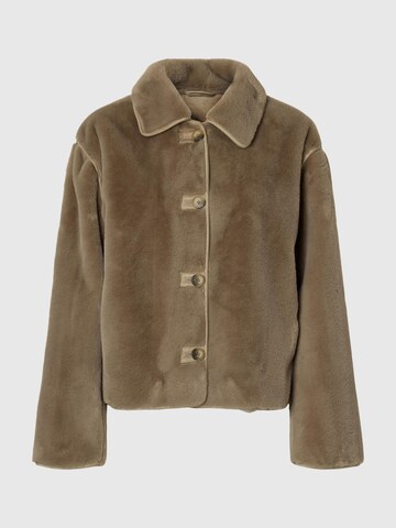 SELECTED Fleecejacke in Braun