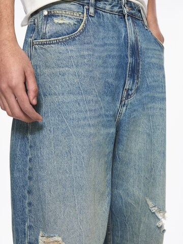 Pull&Bear Loosefit Jeans i blå