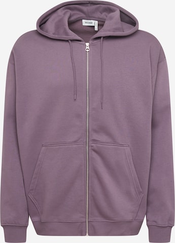 WEEKDAY Zip-Up Hoodie in Purple: front