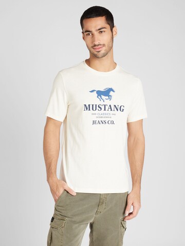Maglietta 'Austin' di MUSTANG in bianco: frontale