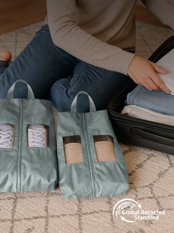 TRAVEL DUDE - Bolsa de viaje 'Schuhtaschen Set 2 Teilig aus recycelten Plastikflaschen, Schuhbeutel Organizer' en plata