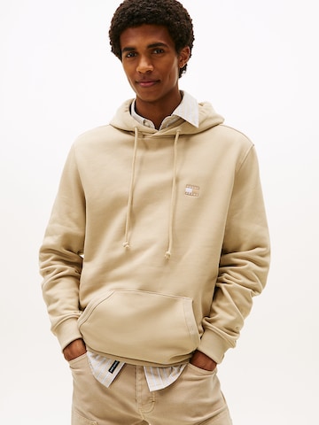 Sweat-shirt Tommy Jeans en beige : devant