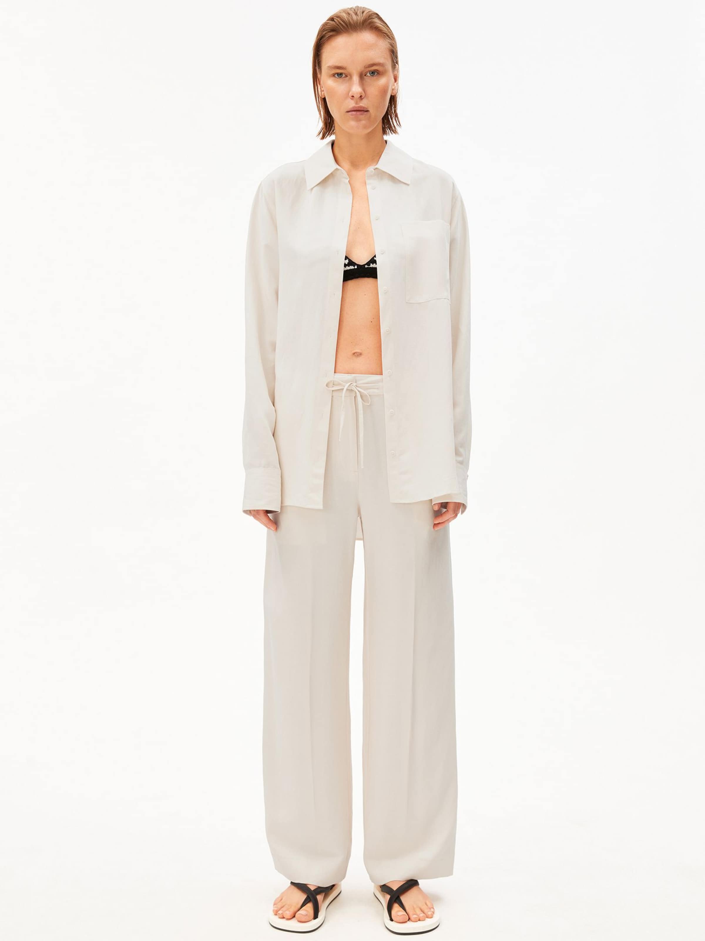 ARMEDANGELS Loosefit Broek in Beige: voorkant