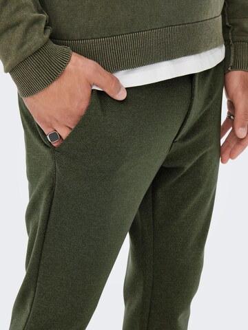 Regular Pantalon 'Mark' Only & Sons en vert