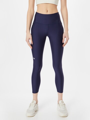 UNDER ARMOUR Skinny Workout Pants in Blue: front