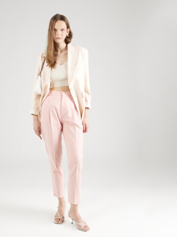 Lindex Regular Pleat-Front Pants 'Haley' in Pink