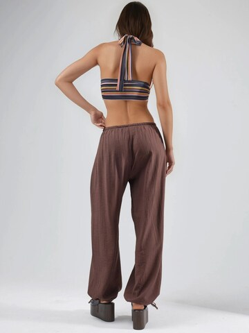 Loosefit Pantalon Busem en marron