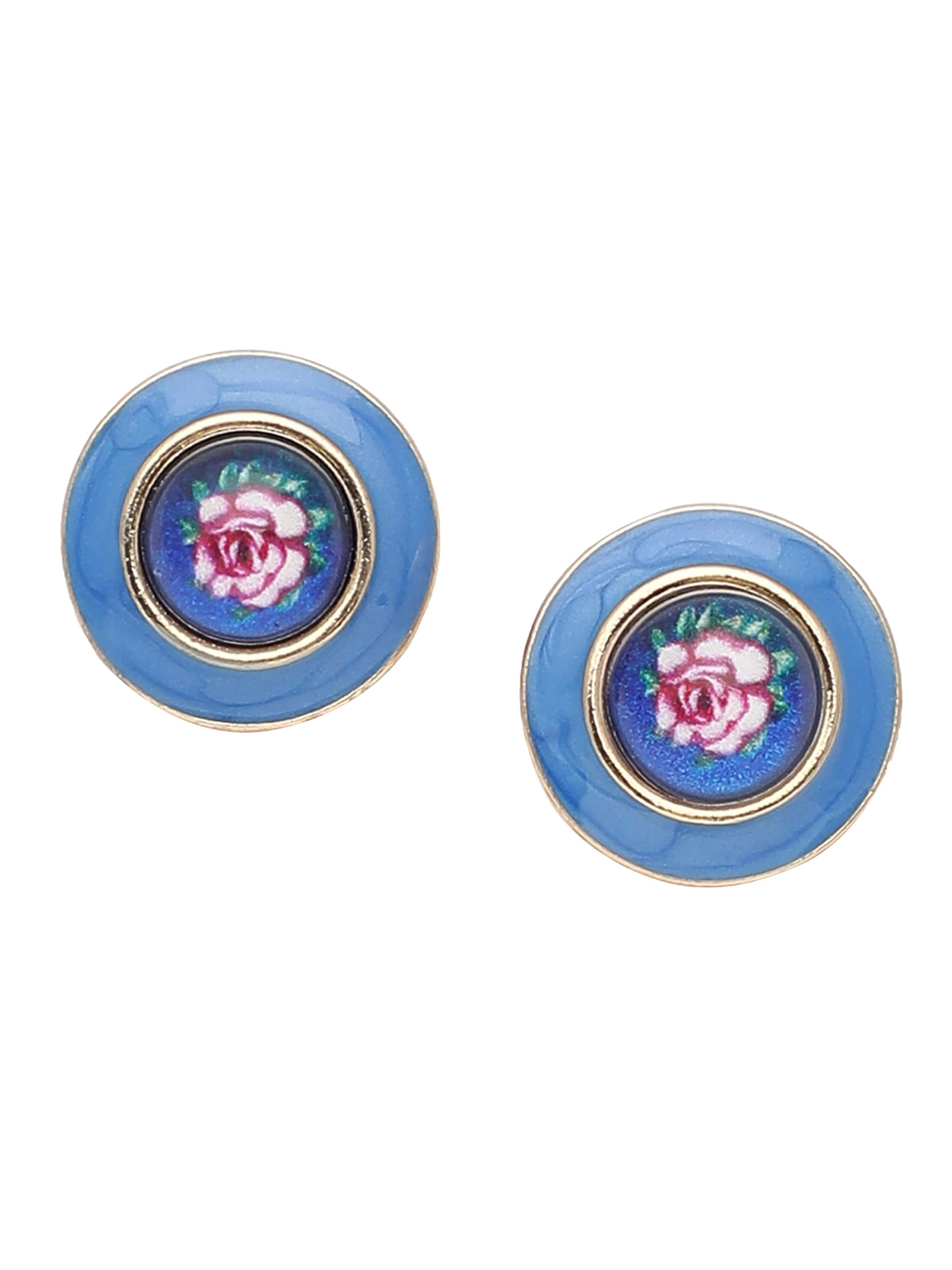 SOHI Náušnice 'Ghazala' - Modrá: predná strana