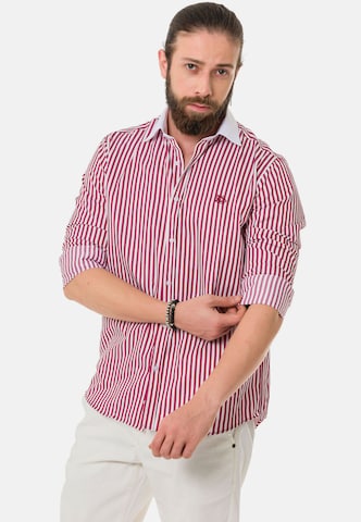 CIPO & BAXX Regular fit Button Up Shirt in Red