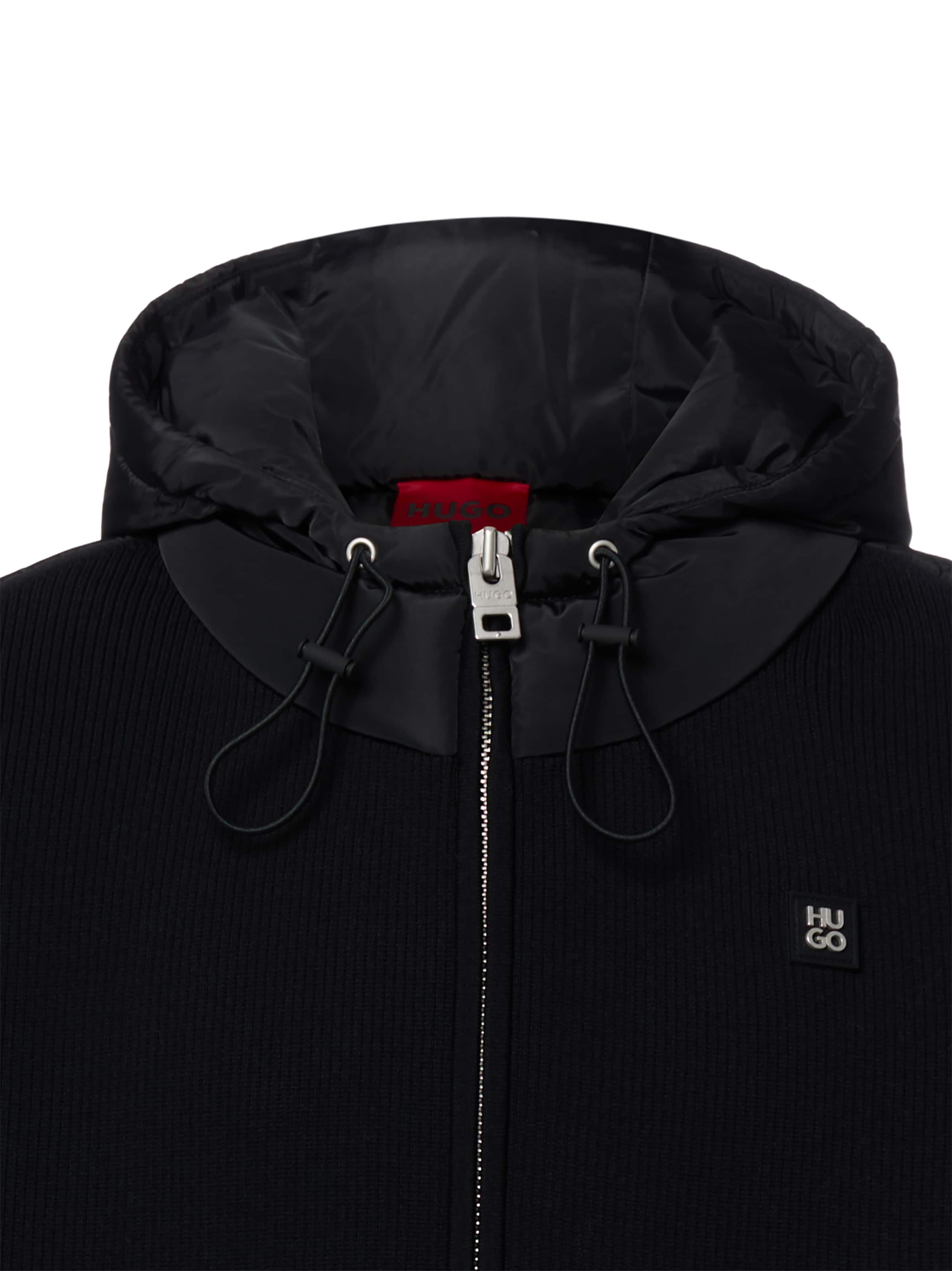 HUGO Gebreid vest 'Syloron' in Zwart