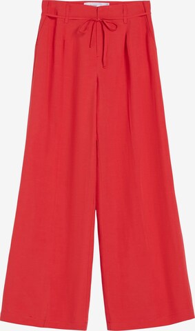 Bershka Wide leg Pleat-front trousers in Red: front